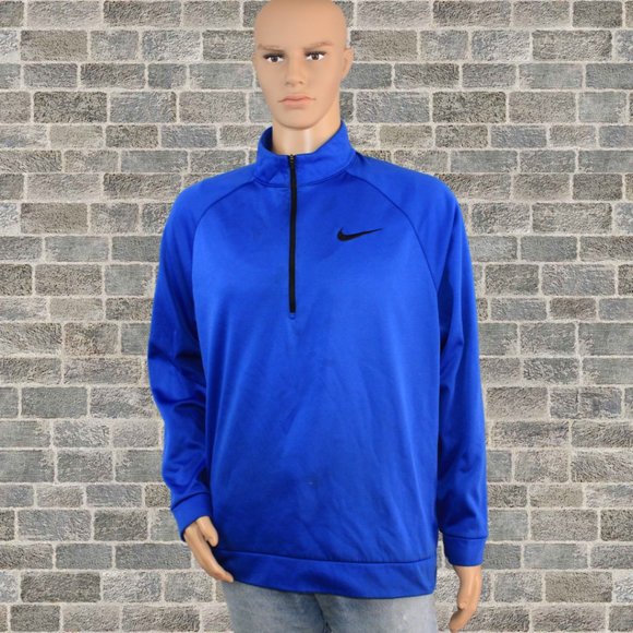 Nike Other - Nike Men's Marled Royal Blue Long sleeve 1/2 Zip Medium XL Shirt